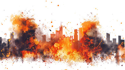 Explosion on transparent background