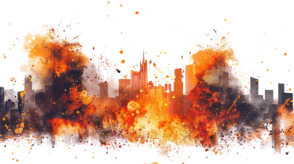 Explosion on transparent background
