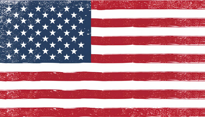 Fototapeta premium USA flag waving in the wind,American flag flying high,United States flag at half mast,Stars and stripes forever,Red, white, and blue flag,Patriotic USA flag,National symbol of America,Country flag of 