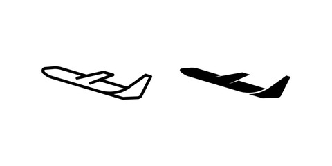 Plane icon set. Airplane Symbol. transportation sign. for mobile concept and web design. vector illustration on white background