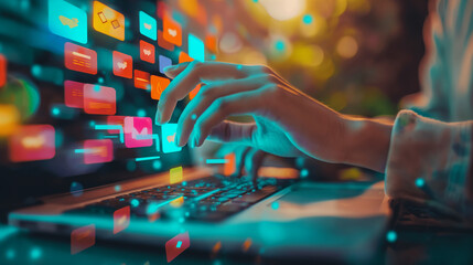 User sharing motivational and inspirational content on social media, resonating with followers and strengthening their network.