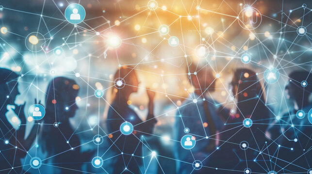 Professionals from different industries connecting on a social media platform, sharing insights and ideas to spark collaboration.