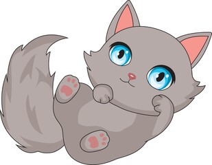 cat attempting to look cute