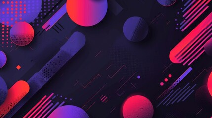 Abstract geometric shapes on black background