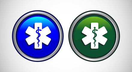 Obraz premium Medical And Healthcare Icon Button Set Design Illustration