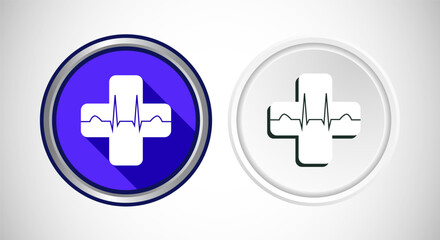 Medical And Healthcare Icon Button Set Design Illustration