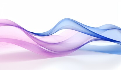 3D render of an abstract blue and purple wave shaped curve. The image is rendered in the style of curved shapes and flowing colors typically seen in abstract artworks. Any Chinese characters in the or