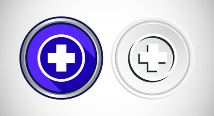 Obraz premium Medical And Healthcare Icon Button Set Design Illustration