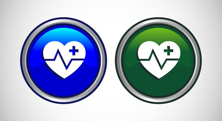 Medical And Healthcare Icon Button Set Design Illustration