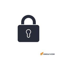 Lock icon vector illustration. Lock symbol isolated on white background.