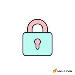 Lock icon vector illustration. Lock symbol isolated on white background.