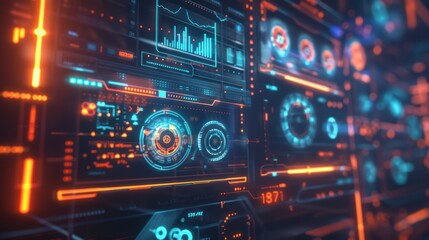 Futuristic Interface with Vibrant Colors