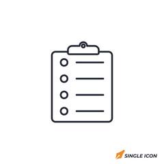 List icon vector illustration. List symbol isolated on white background.