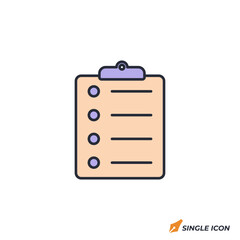 List icon vector illustration. List symbol isolated on white background.