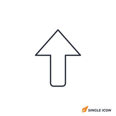 Up Arrow icon vector illustration. Up Arrow symbol isolated on white background.