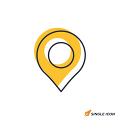 Location Pin icon vector illustration. Location Pin symbol isolated on white background.