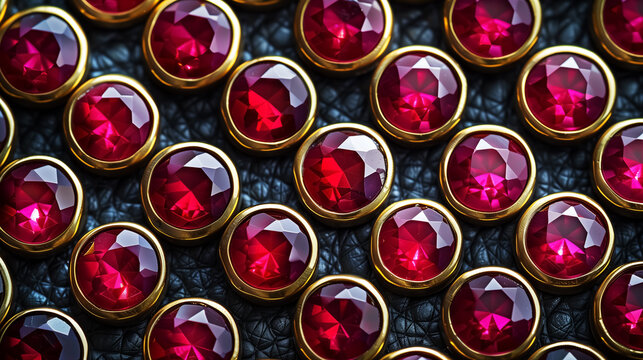 seamless ruby and gold geometry pattern, luxury gem texture, shiny gemstone jewelry. Design for Wall Art, Poster Print, Wallpaper & Background