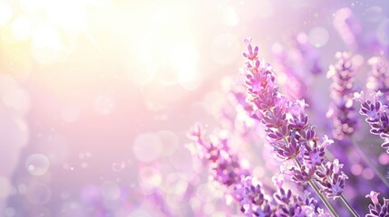 Naklejka premium Softly Lit Lavender Blossoms