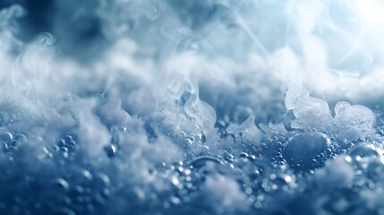 Macro capture of liquid nitrogen vaporizing on surface 32k, full ultra HD, high resolution