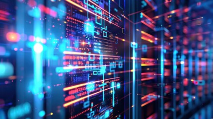 Naklejka premium Abstract Representation of Data Flow