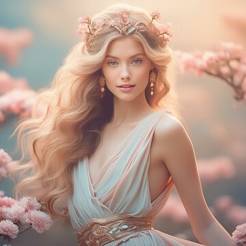 aphrodite  
afrodita 

goddess of love long dress