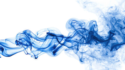 Blue smoke on a transparent background