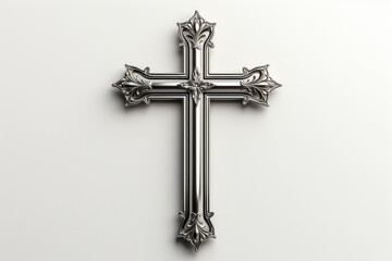 Magnificent silver ornate cross pendant