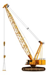 Yellow Crane on White Surface