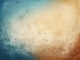 Obraz premium Abstract gradient background with tan and blue colors, featuring a grainy texture and blurred effect, perfect for banners and designs with copy space.