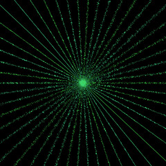 Matrix Green Rainbow Multicolor Fluid Ripple Radiating Sun Rays Wavy Lines Flow Colorful Abstract Brilliant Pattern Black 128