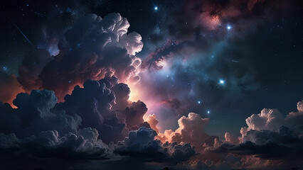 Vibrant Sci-Fi Nebula Background