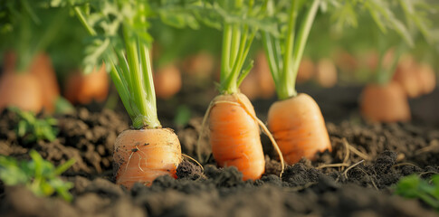 harvest carrots carrots and veins in the ground