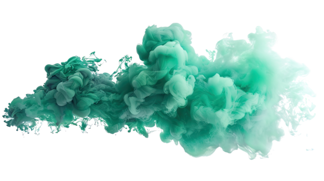 Green smoke on a transparent background - Powered by Adobe