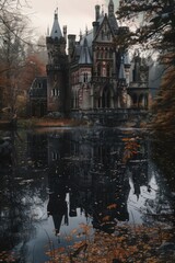 Fototapeta premium Large Castle by Water