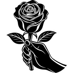 A  rose vector design isolated on a white background 