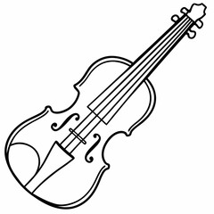 violin isolated on a white background 