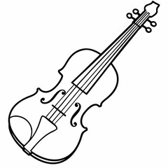 Obraz premium violin isolated on a white background 