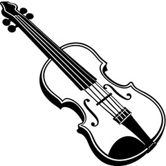 Obraz premium violin isolated on a white background 