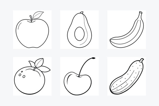 Set of Fruits Vector Bundle: High-Quality Illustrations for Fresh and Vibrant Designs