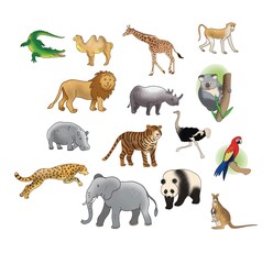 Naklejka premium set of animals