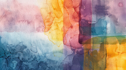 Naklejka premium Abstract painting in watercolor with area to add text.