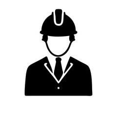 silhouette civil engineer vector
