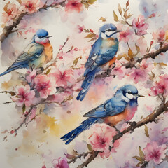 birds on a branch