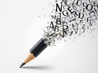 pencil drawing a word