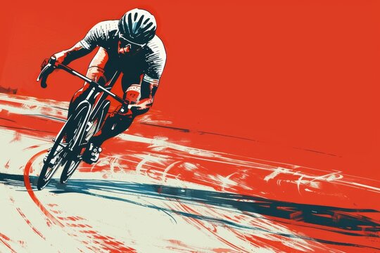 Track cyclist sprinting with perfect form for a blog thumbnail