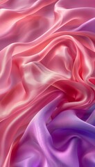 Obraz premium Close-up of pink and purple fabric creating abstract flowing patterns