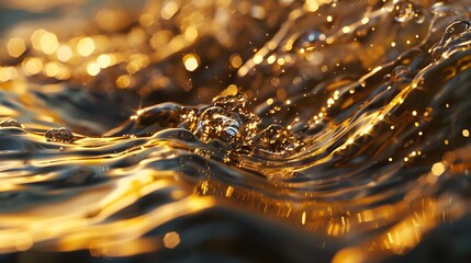 Macro shot of liquid light effects on water 32k, full ultra HD, high resolution