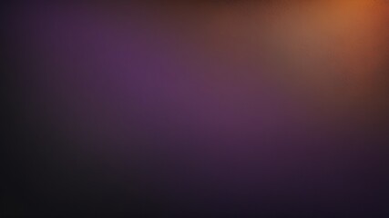 Obraz premium Grainy gradient banner background, dark brown orange purple black noisy texture poster header backdrop design 