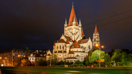 Obraz premium Vienna, the capital of Austria, is located in the east of the country on the Danube