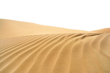 Sunset over the desert of Al Khatim in Abu Dhabi, Emirates. Golden Sand Dune Desert Landscape Panorama. Beautiful sunset over the sand dunes in the Al Khatim in Abu Dhabi, Emirates